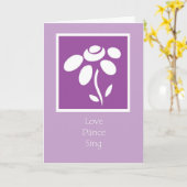 Liefdesdans zingen kaart (Gele Bloem)