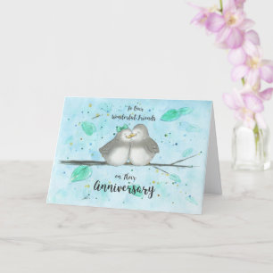 Liefdesduiven Jubileumkaart voor Vrienden Kaart