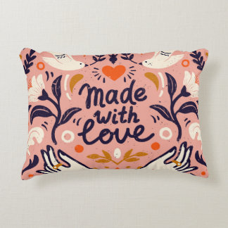 Liefdeselementen:  roze compositie. accent kussen