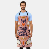 Liefdeselementen:  roze compositie. schort (Gedragen)