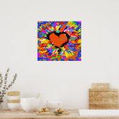 liefdesexplosie, kunstdrukkunst poster (Keuken)