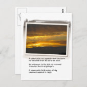 Liefdesgedicht en Birch Bay Sunset Briefkaart (Voorkant / Achterkant)