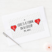 liefdesgedicht storm rechthoekige sticker (Envelop)