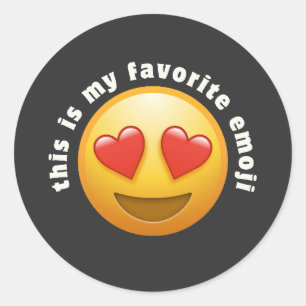 Liefdesgeslagen emoji ronde sticker