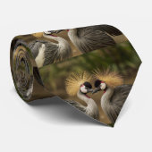 Liefdesgevoel, grijze gekroonde kraanvogels stropdas (Opgerold)