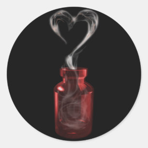 liefdesgif ronde sticker