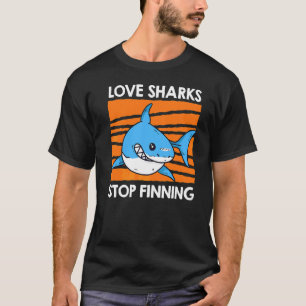 Liefdeshaaien stoppen met het vinnen, red de haaie t-shirt