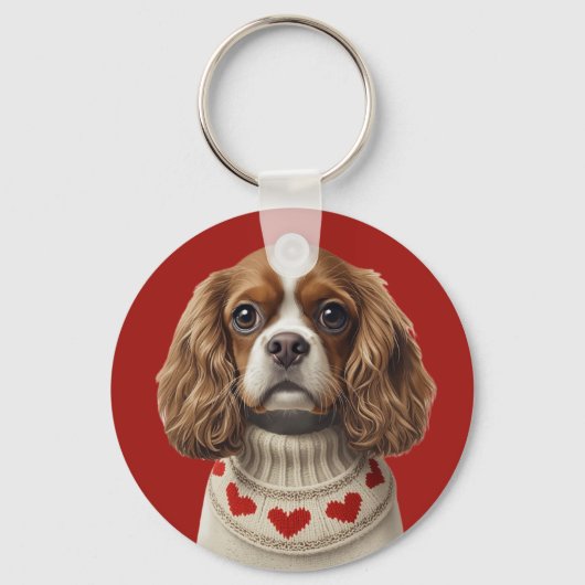 Liefdeshart cavalier sleutelhanger (Voorkant)
