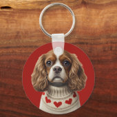 Liefdeshart cavalier sleutelhanger (Voorkant)