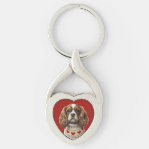 Liefdeshart cavalier sleutelhanger
