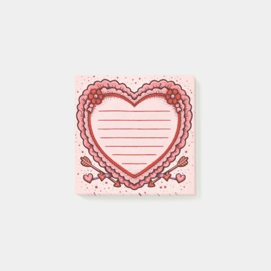 Liefdeshart Post-it® Notes (Voorkant)