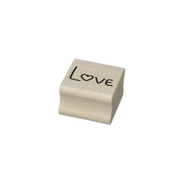 Liefdeshart Rubberstempel