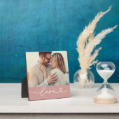 Liefdeshart Script Stof Roze Foto Fotoplaat (Insitu)