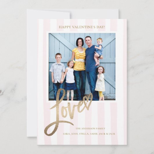 Liefdeshart Valentijnsdag kaart (Voorkant)