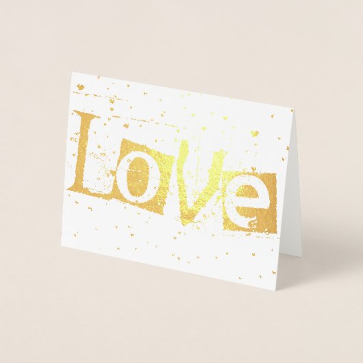 liefdesharten folie kaarten (Voorkant)