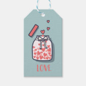 Liefdesharten Kinder Klasse Valentijnsdag Kaarten Cadeaulabel (Voorkant)