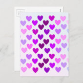 liefdesharten valentijn romantisch monochroom feestdagenkaart (Voorkant / Achterkant)