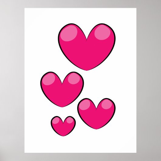 Liefdeshartjes Poster (Voorkant)