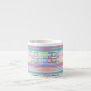 Liefdeshartjes Valentijnsdag ontwerp pastelkleuren Espresso Kop