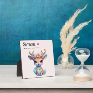 Liefdesherinnering met een Schattige Baby Hert Fotoplaat