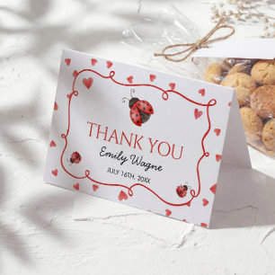 Liefdeskever Baby Shower Bedankkaart