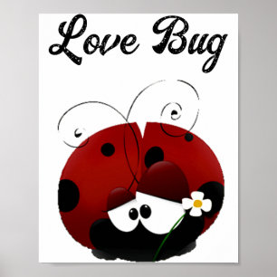 Liefdeskever Lieveheersbeestje Schattige Cartoon V Poster