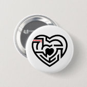 liefdeslabyrint ronde button 5,7 cm (Voorkant /achterkant)