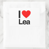 liefdeslea rechthoekige sticker (Tas)