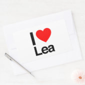 liefdeslea rechthoekige sticker (Envelop)