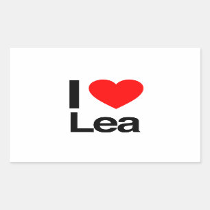 liefdeslea rechthoekige sticker