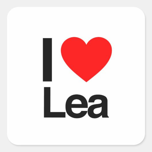 liefdeslea vierkante sticker (Voorkant)