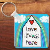 Liefdeslevens hier sleutelhanger (Voorkant)