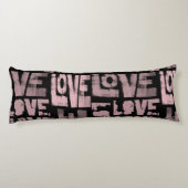 Liefdeslichaam kussen in roze en zwarte graffiti (Achterkant)