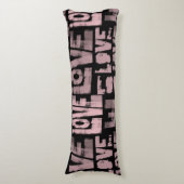 Liefdeslichaam kussen in roze en zwarte graffiti (Voorkant Verticaal)