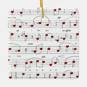 Liefdeslied Persoonlijke Muziek Keramisch Ornament