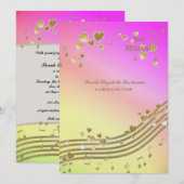 Liefdesliedjes Bat Mitzvah Kaart (Voorkant / Achterkant)