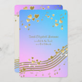 Liefdesliedjes Bat Mitzvah Kaart (Voorkant / Achterkant)