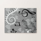 Liefdesliedjes in zwart en wit. legpuzzel (Horizontaal)