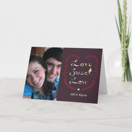 liefdesliefde feestdagen kaart (Voorkant)