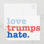 liefdesliefhebbers haten briefkaart (Voorkant / Achterkant)