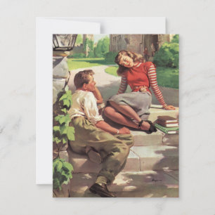 liefdesliefhebbers op middelbare school save the date