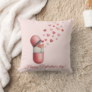 Liefdesmedicijn Valentijnsdag ontwerp Kussen