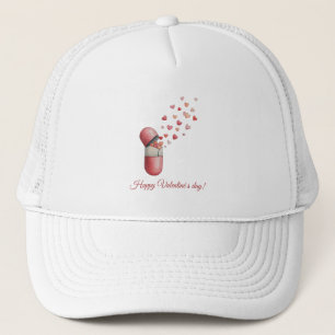 Liefdesmedicijn Valentijnsdag ontwerp Trucker Pet