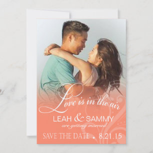 Liefdesmist Foto Save the Date   perzik