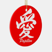 liefdespapillon keramisch ornament (Rechts)