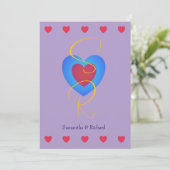 Liefdesparen sparen de datum platte kaart (Staand voorkant)