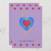 Liefdesparen sparen de datum platte kaart (Voorkant / Achterkant)