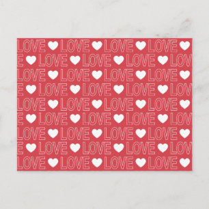 Liefdespatroon Ansichtkaart - Witte Omlijning Briefkaart