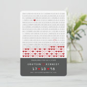 Liefdesprogramma voor nerds Eenvoudige binaire cod Save The Date (Staand voorkant)