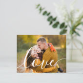 Liefdesscriptie fotokaart feestdagenkaart (Staand voorkant)